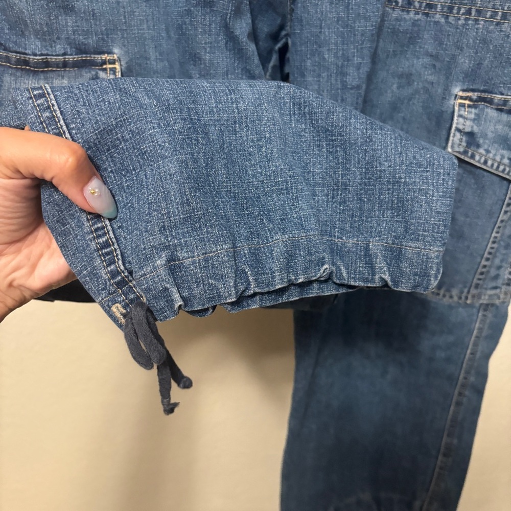 Gloria Vanderbilt y2k Cargo Capri Denim Pants Size 8 - Picture 5 of 12